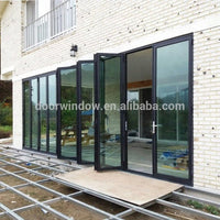 Vancouver aluminium window door hardware folding glass flush door retractable interior doorsby Doorwin — thumbnail 3