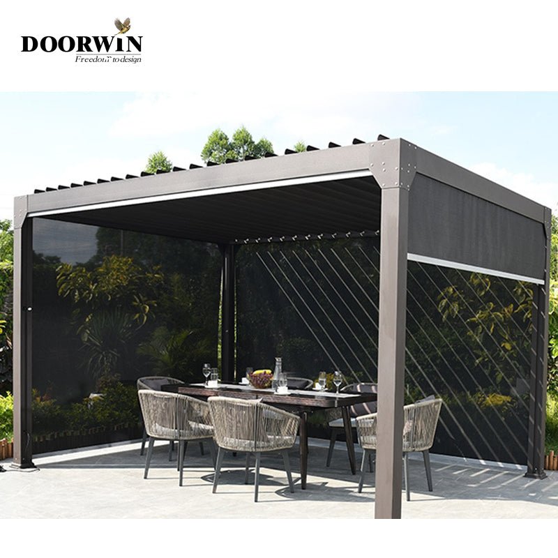 Villa Outdoor Automatic Sunshade Rainpro Of Aluminum Pergola — product image 4