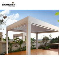 Villa Outdoor Automatic Sunshade Rainpro Of Aluminum Pergola — thumbnail 6