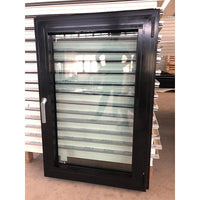 Virginia black cheap import double toughened aluminum tilt & turn casement windows with high quality — thumbnail 4