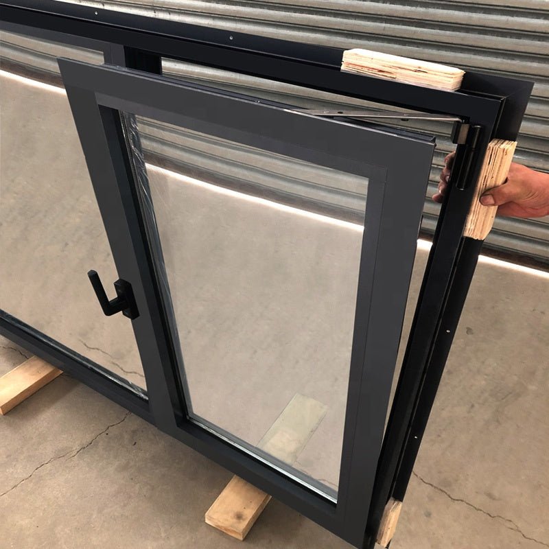Virginia black cheap import double toughened aluminum tilt & turn casement windows with high quality — product image 3