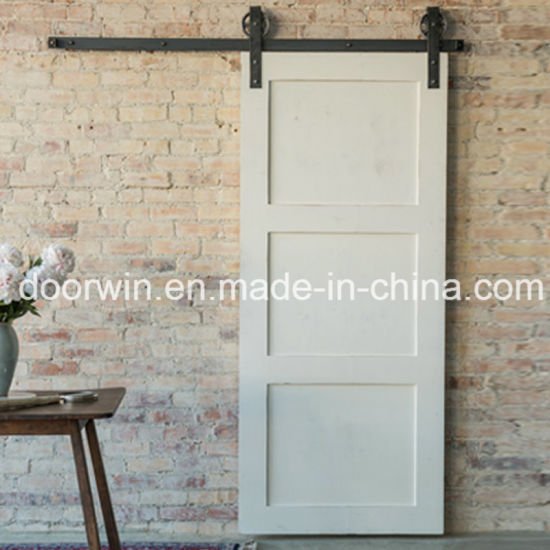 White Color American Barn Door Pine Wooden Retractable Interior Doors with Hradware - China Barn Door, Retractable Interior Doors - Doorwin Group Windows & Doors