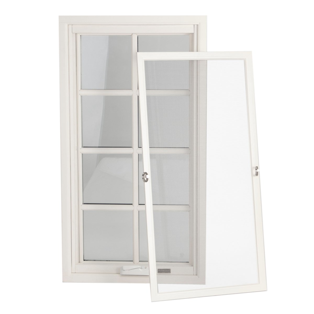 white solid wood crank open window — product image 7