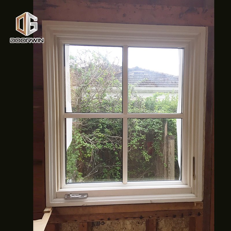 white solid wood crank open window — product image 12
