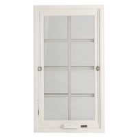 white solid wood crank open window — thumbnail 1