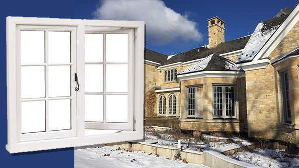 white stain finish color French push out window with grille — product image 3