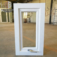 white stain wood aluminum asian style double glazing good sealed awning windows made by china factory — thumbnail 5