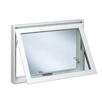 white stain wood aluminum asian style double glazing good sealed awning windows made by china factory — thumbnail 3