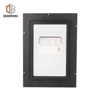 WHITE(interior) BLACK(exterior) THERMAL BREAK ALUMINUM  TILT TURN WINDOW with fixed mosquito net — thumbnail 9