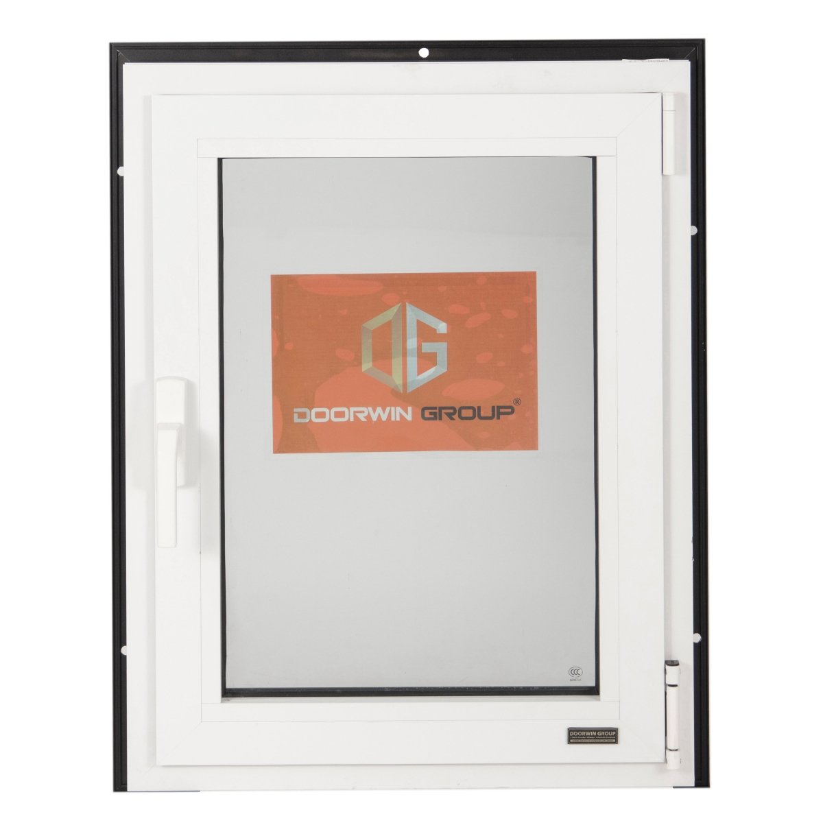 WHITE(interior) BLACK(exterior) THERMAL BREAK ALUMINUM  TILT TURN WINDOW with fixed mosquito net — product image 2