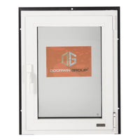 WHITE(interior) BLACK(exterior) THERMAL BREAK ALUMINUM  TILT TURN WINDOW with fixed mosquito net — thumbnail 2