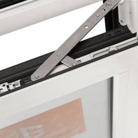WHITE(interior) BLACK(exterior) THERMAL BREAK ALUMINUM  TILT TURN WINDOW with fixed mosquito net — thumbnail 6