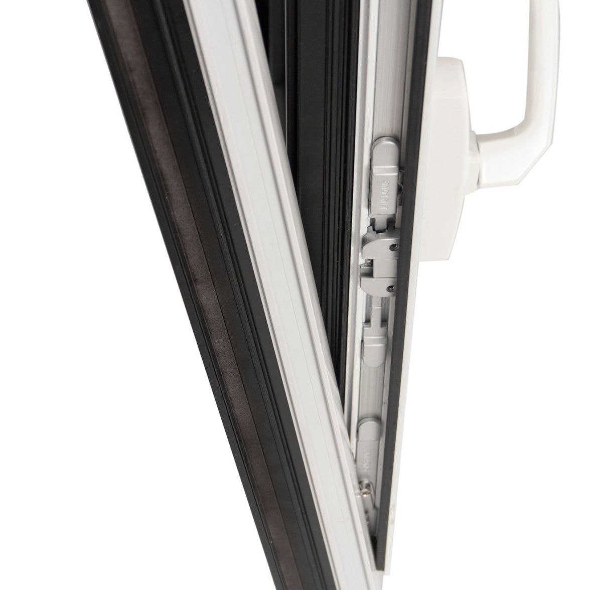 WHITE(interior) BLACK(exterior) THERMAL BREAK ALUMINUM TILT TURN WINDOW with fixed mosquito net - Doorwin Group Windows & Doors