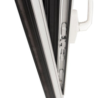 WHITE(interior) BLACK(exterior) THERMAL BREAK ALUMINUM  TILT TURN WINDOW with fixed mosquito net — thumbnail 7