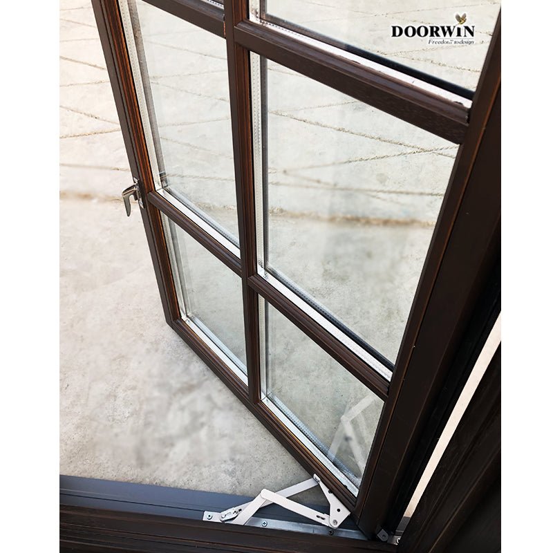 wholesale American House Solid Wood Glass-Window-Grill-Design Swing Out Crank Casement Window with Mosquito Net - Doorwin Group Windows & Doors