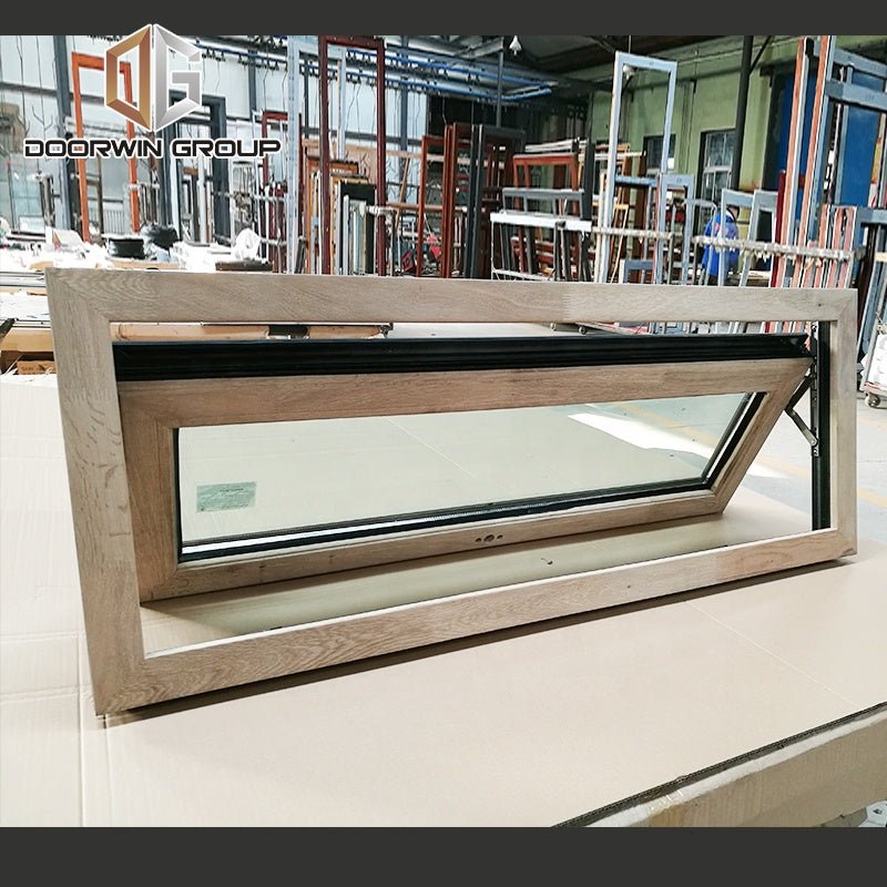 Wood Aluminium composite frame glass awning window with factory price - Doorwin Group Windows & Doors