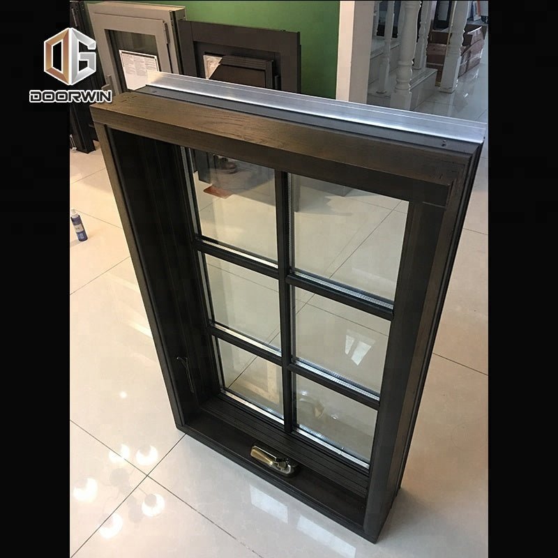 Wood grain finish thermal break crank window windows out push by Doorwin on Alibaba — product image 2