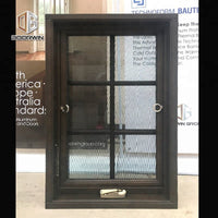 Wood grain finish thermal break crank window windows out push by Doorwin on Alibaba — thumbnail 3