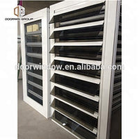 Wood shutter window with roller and mosquito net nets louvers by Doorwin on Alibaba — thumbnail 5