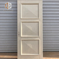 wood veneer MDF board flat panel dressing study room door cheap wooden interior doorsby Doorwin — thumbnail 3