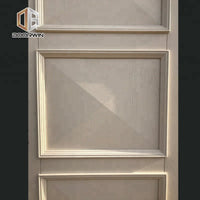 wood veneer MDF board flat panel dressing study room door cheap wooden interior doorsby Doorwin — thumbnail 4
