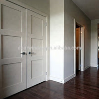 wood veneer MDF board flat panel dressing study room door cheap wooden interior doorsby Doorwin — thumbnail 1