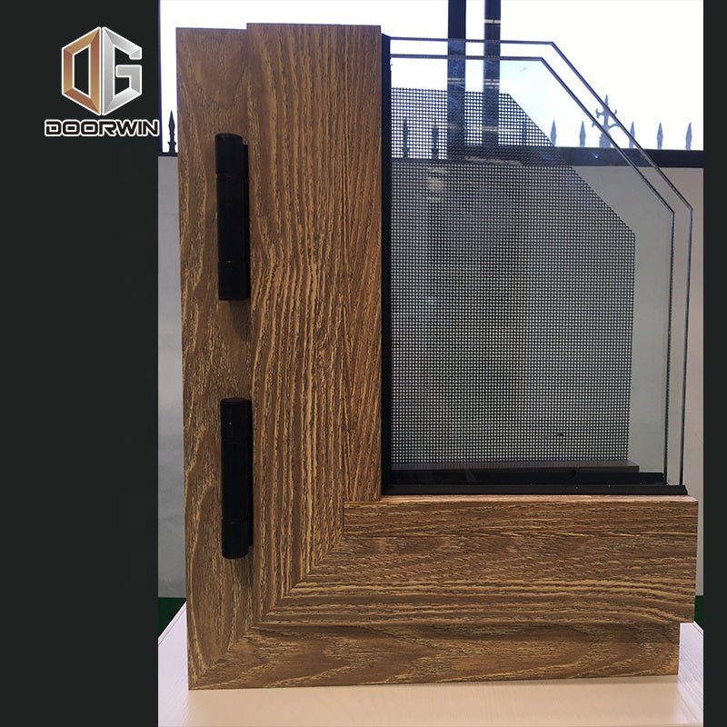wooden grain finish aluminum swing tilt and turn windows with factory price - Doorwin Group Windows & Doors