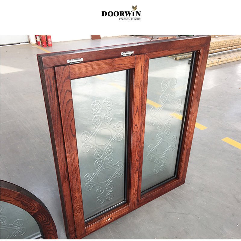 Wooden house aluminium awning window Modern design aluminum wood color profile awning window — product image 3